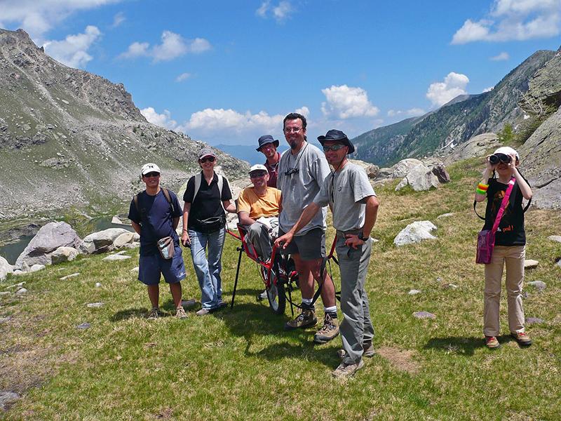 Randonnée en joëlette avec des agents du Parc